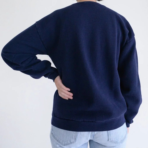 Vintage Endless Designs Navy "God Bless U.S.A." Crewneck Sweater - Picture 3 of 12